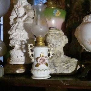 Miniature Victorian oil lamp